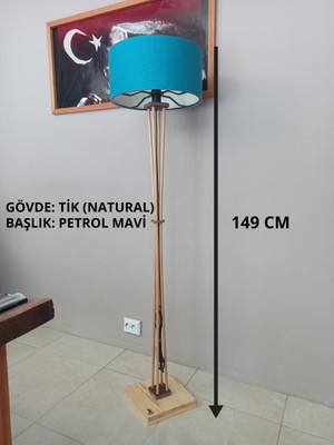 Balsa Dekor Ahşap Lambader Köşe Lambası