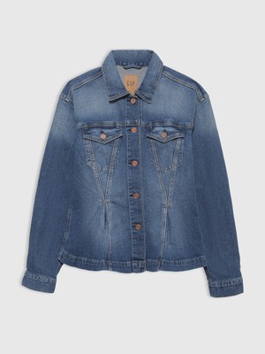 Gap Kadın Mavi Ikon Denim Ceket