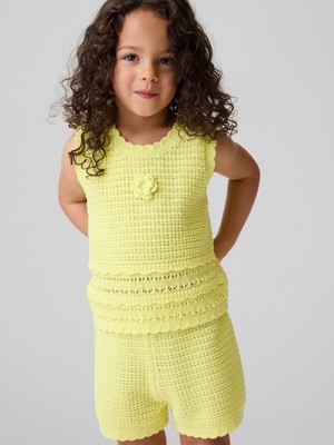 Gap Kız Bebek Sarı Crochet Askılı Üst