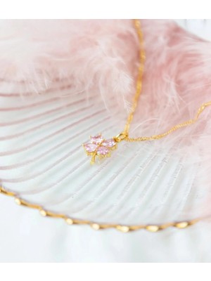 Venüs Design Pembe Yonca Kolye