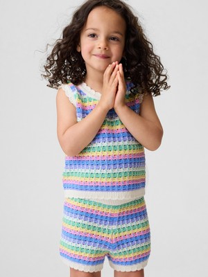 Gap Kız Bebek Çok Renkli Crochet Askılı Üst