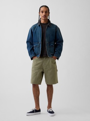 Gap Erkek Haki 9" Loose Denim Carpenter Şortlar