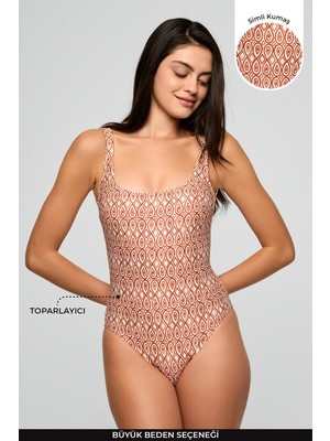 Kom Benih Retro Desen Yuvarlak Yaka Mayo