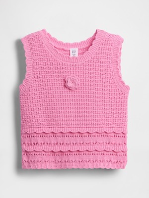 Gap Kız Bebek Pembe Crochet Askılı Üst