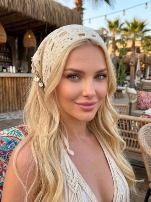Venüs Design Örgü Sedefli Bandana