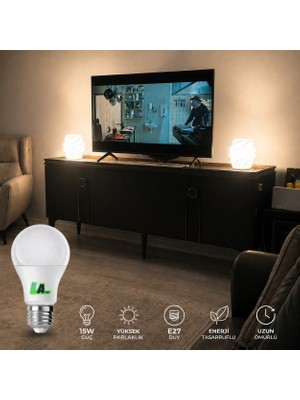 Ledarmy Cata CT-4266 12W LED Ampul 6400K Soğuk Beyaz Işık Enerji Tasarruflu Uzun Ömürlü E27