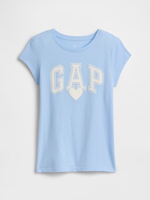 Gap Kız Çocuk Açık Mavi Grafik Baskılı T-Shirt