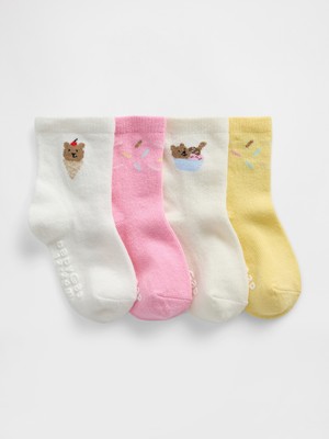 Gap Bebek Çok Renkli Brannan Bear Dondurma Çorap Seti (4’lü)