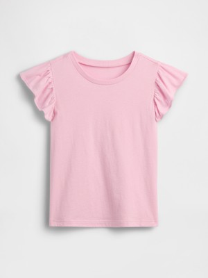 Gap Kız Bebek Pembe Flutter Sleeve T-Shirt