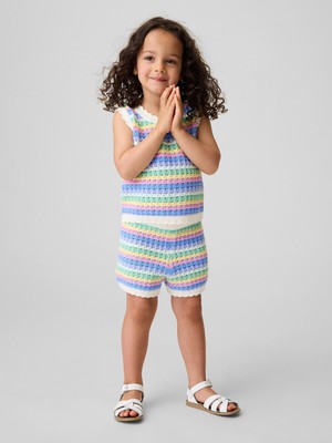 Gap Kız Bebek Çok Renkli Crochet Pull-On Şort