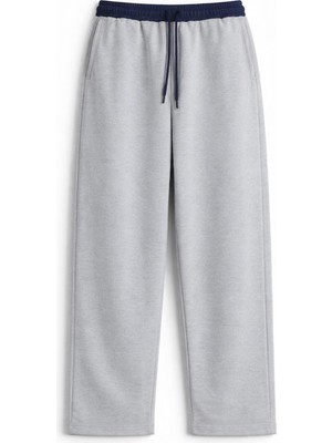Vamos Baggy Fit Eşofman Alt Gri Melanj