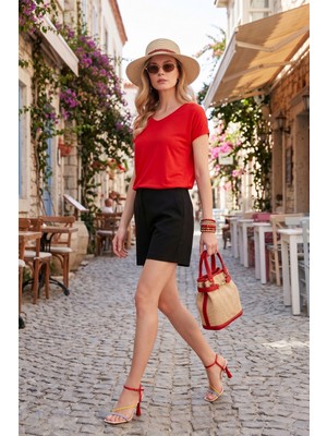 Lela V Yaka Rahat Kesim Bluz Bayan Bluz 5862000