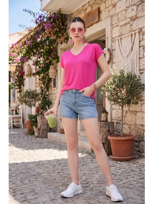Lela V Yaka Rahat Kesim Bluz Bayan Bluz 5862000