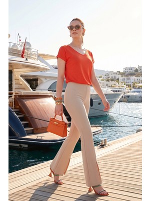 Lela V Yaka Rahat Kesim Bluz Bayan Bluz 5862000