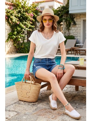 Lela V Yaka Bluz Kadın Bluz 5862000