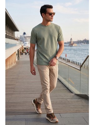 Buratti Streç Pamuklu Slim Fit Sıfır Yaka T Shirt Erkek T Shirt 5902639