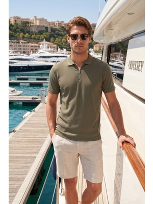 Buratti Pamuklu Regular Fit Fermuarlı Polo Yaka T Shirt Erkek Polo T Shirt 5902738
