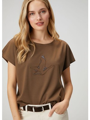  club seamless nakışlı t-shirt beymenclub