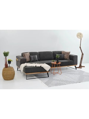 Vivense Loft Köşe Koltuk, Antrasit, Sol Köşe