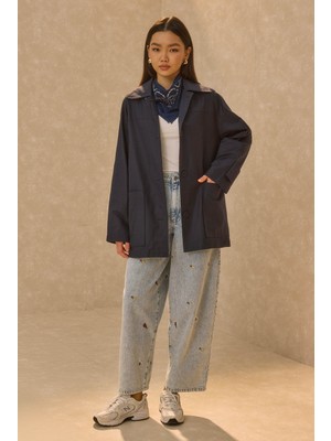 HE-QA Basic Gabardin Ceket Lacivert