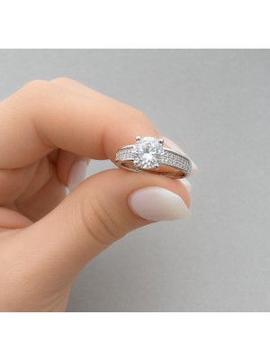 Laviona Jewelry Xuping 14K Tektaş Görünümlü Çelik Yüzük