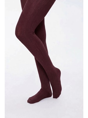 Bony Socks Kadın Modal Külotlu Çorap Bordo