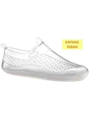 Empressco Şeffaf Kaymaz Tabanlı Kadın Erkek Deniz ve Plaj Ayakkabısı