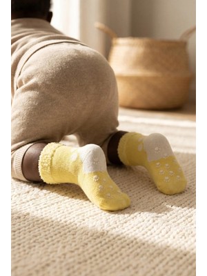 Bony Socks Bebek Patili Soket Çorap Sarı