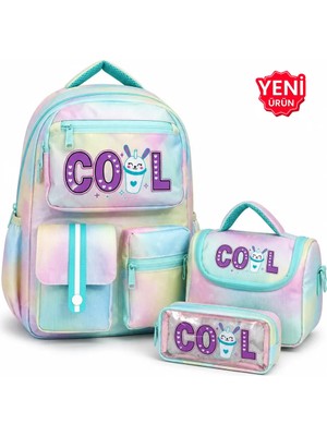 Çantaland 3’lü Okul Çantası Seti, Isı Yalıtımlı Beslenme Çantası ve Çift Bölmeli Kalemlik