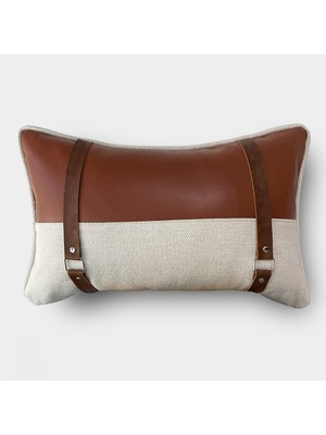 Lidoma Home "charm" Deri Kemer Detaylı Kırlent Kılıfı - 30X50