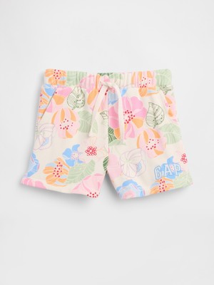 Gap Kız Bebek Çok Renkli Logo Fransız Havlu Kumaş Pull-On Şort