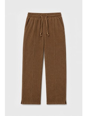 Vamos Baggy Havlu Kumaş Pantolon Camel