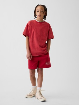 Gap Erkek Çocuk Kırmızı Logo Jersey Şort