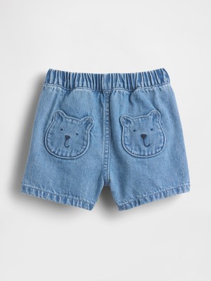 Gap Bebek Mavi Brannan Bear Cepli Pull-On Denim Şort
