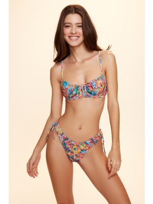Empressco Renkli Bağcıklı Brazilian Bikini Alt, Şık ve Rahat Tasarım