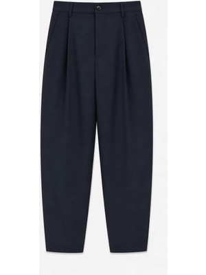 Vamos Süper Baggy Fit Esnek Kumaş Pantolon Lacivert