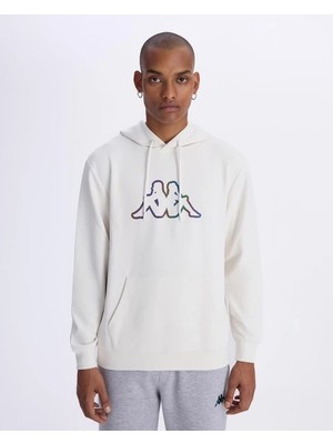Kappa Logo Brian Hoodie Erkek Beyaz Regular Fit Hoodie