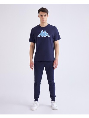 Kappa Logo Zobi Erkek Mavi-Açık Mavi Regular Fit Tişört