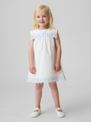 Gap Kız Bebek Beyaz Eyelet Sailor Elbise
