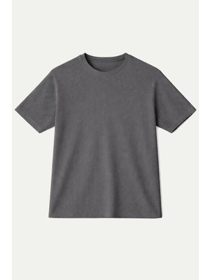 Vamos Fitilli Oversize Tişört Antrasit