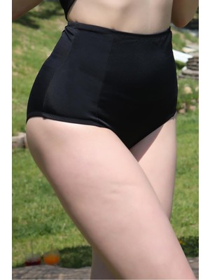 Empressco Kadın Yüksek Bel Tek Alt Bikini Siyah, Şık ve Rahat Tasarım