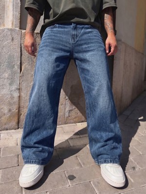 Wkm Erkek Baggy Yıkamalı Denim Jean Pantolon