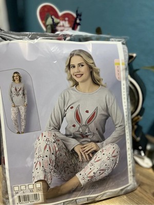 Rüyam Kadın Uzun Kollu Pijama Takımı Desenli