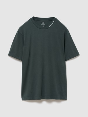 Gap Erkek Koyu Yeşil Heavyweight Gap Logo Relaxed Crop T-Shirt