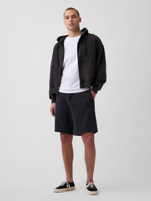 Gap Erkek Siyah Vintagesoft Terry Relaxed Logo Sweat Şort