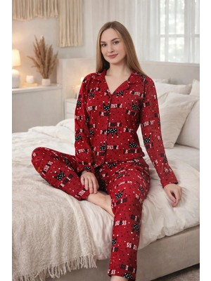 Rüyam Kadın Süet Uzun Kollu Pijama Takımı