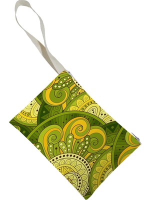 Unisex Mandala Desenli Portföy Clutch Çanta