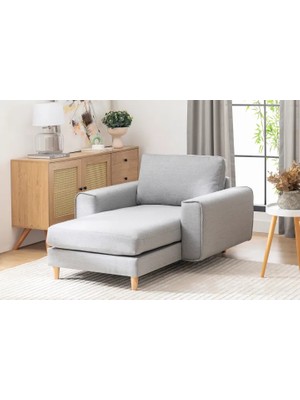Vivense Merlin Daybed, Fitilli Kol, Naturel, Keten, Gri