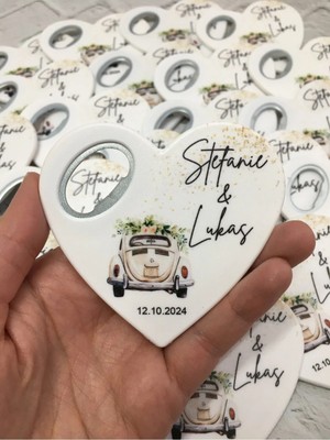 Lecatte 20 Adet Kalp Magnet Açacak Yeni Doğan, Doğum Günü, Sünnet, Nişan, Söz, Düğün Hediyelik