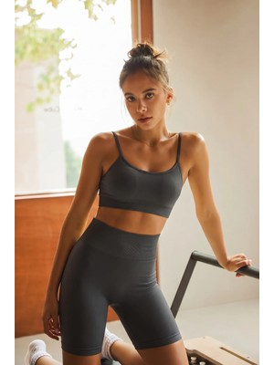 Katia & Bony Kadın Seamless Antrasit Biker Tayt